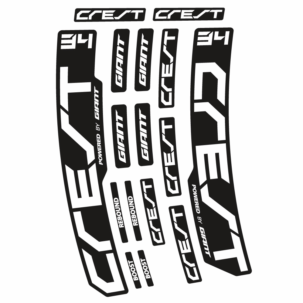 Stickers Giant Crest 34 RCL compatibles Autocollants fourche 29"