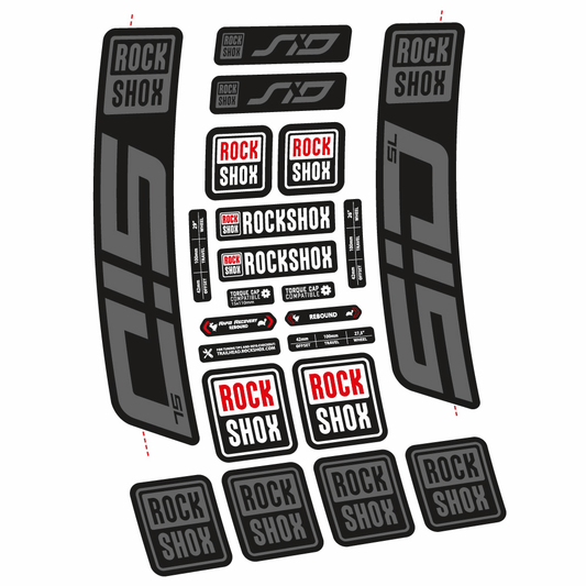 Stickers Rock Shox Sid SL 2021 compatibles Autocollants fourche VTT 29"