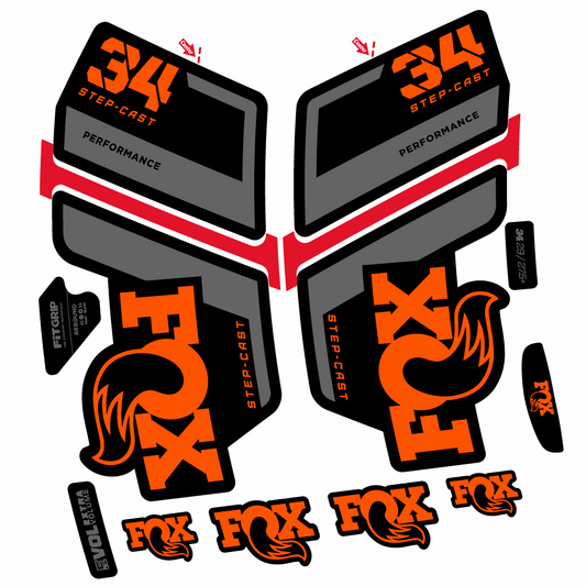 Stickers Fox 34 Performance SC 2022 compatibles Autocollants fourche VTT 29"