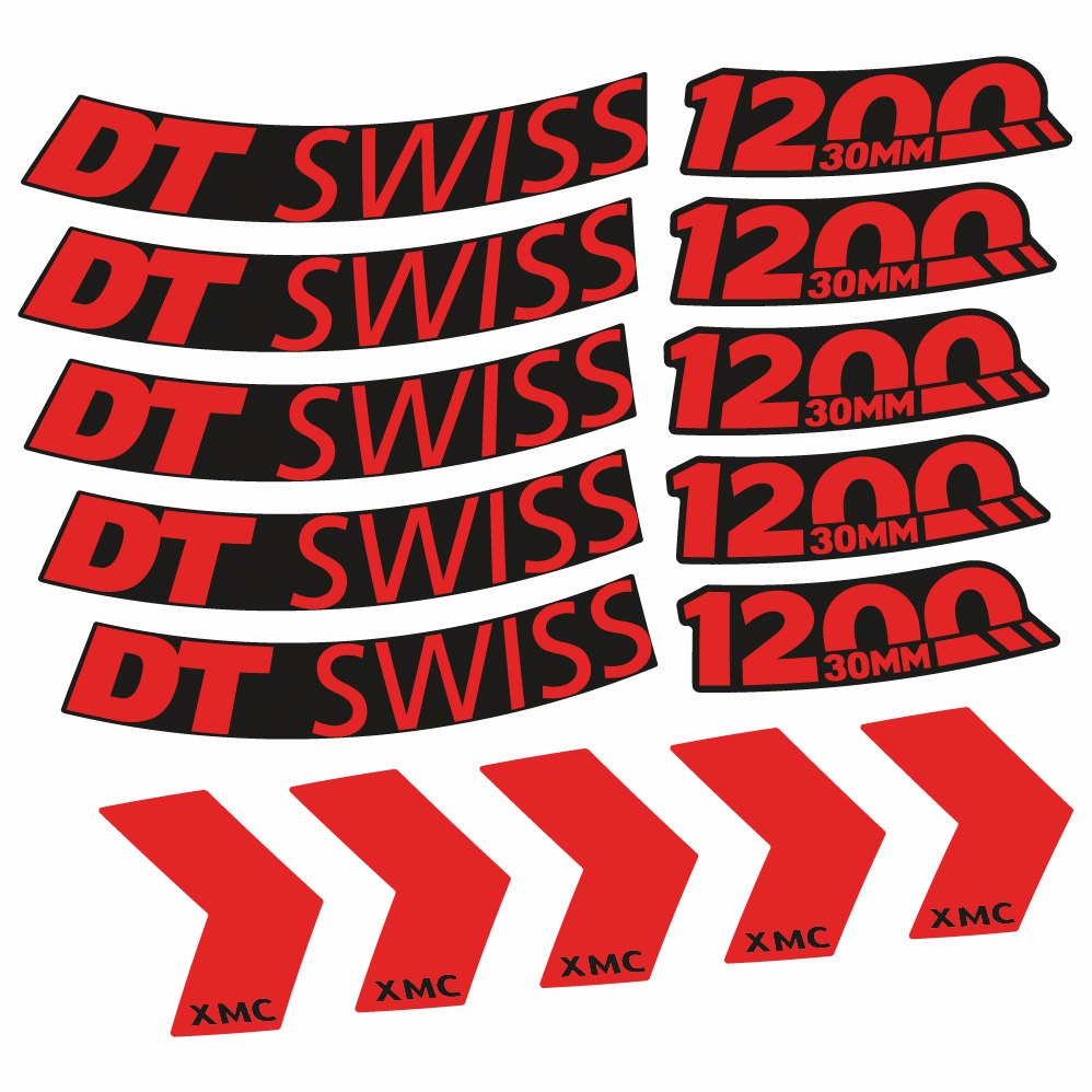 Stickers DT Swiss XMC 1200 Spine 30 compatibles Autocollants roues VTT 29"
