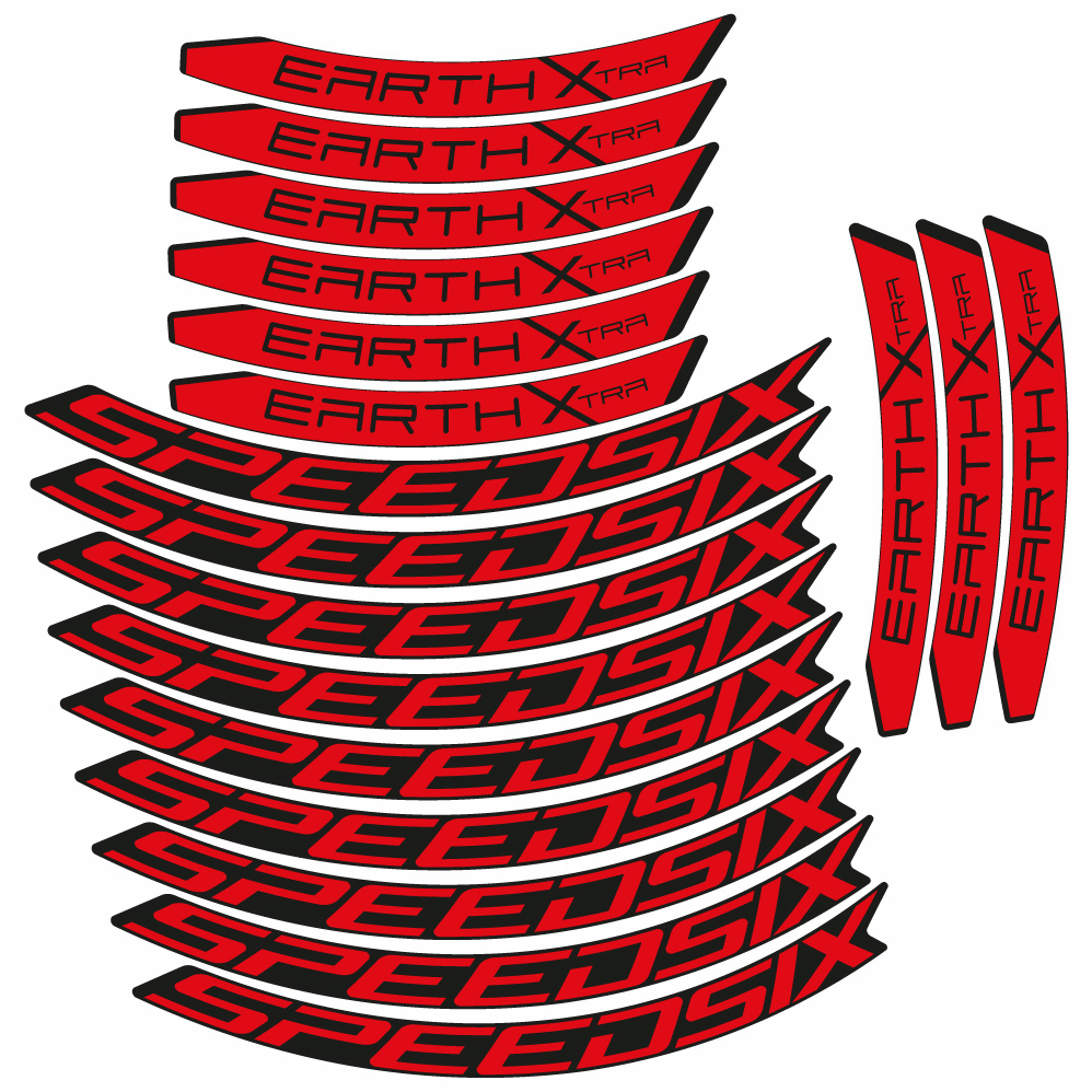 Stickers Speedsix Earth Xtra compatibles Autocollants roues VTT 29"