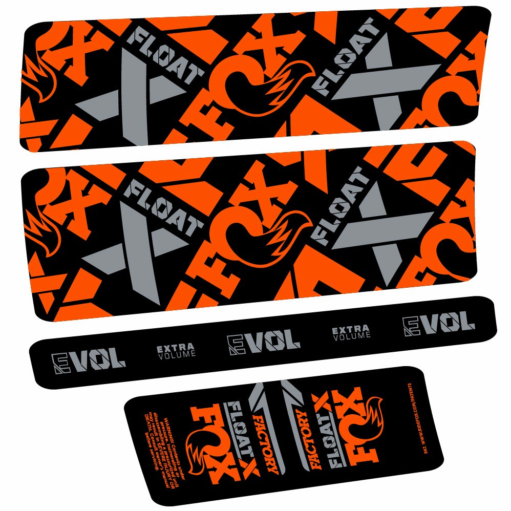 Stickers Fox Float X Factory compatibles Autocollants amortisseur