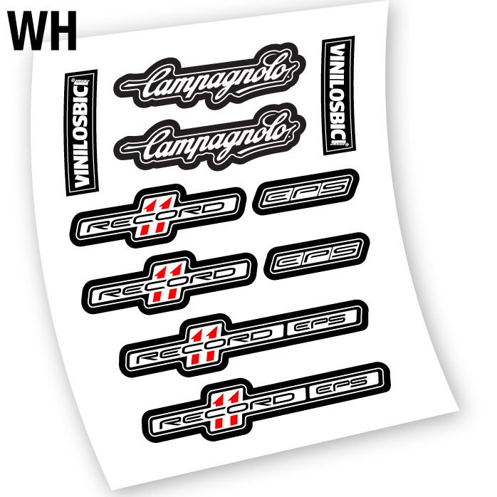 Stickers Campagnolo Record EPS compatibles Autocollants frein