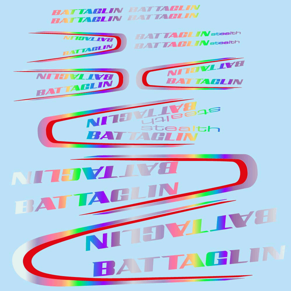 Stickers Battaglin 3Cime 2010 compatibles Autocollants cadre Route