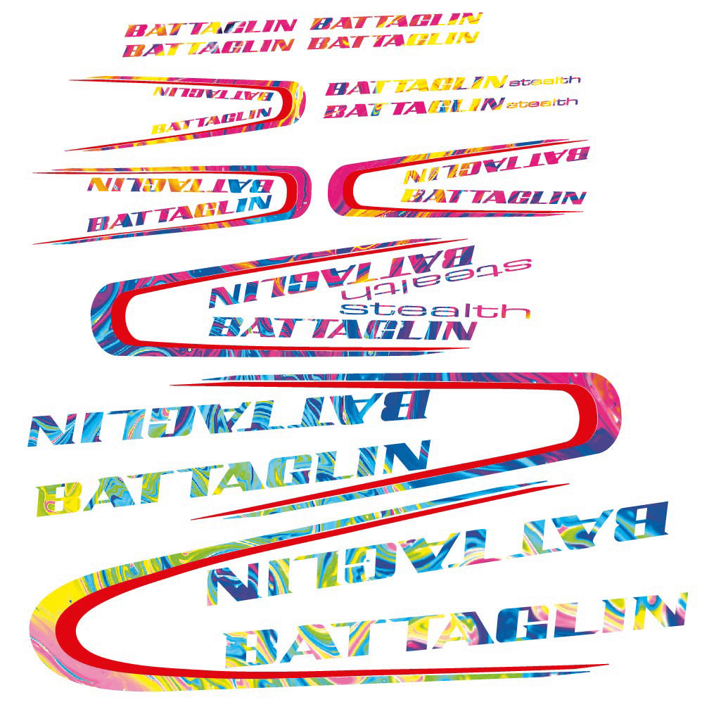 Stickers Battaglin 3Cime 2010 compatibles Autocollants cadre Route