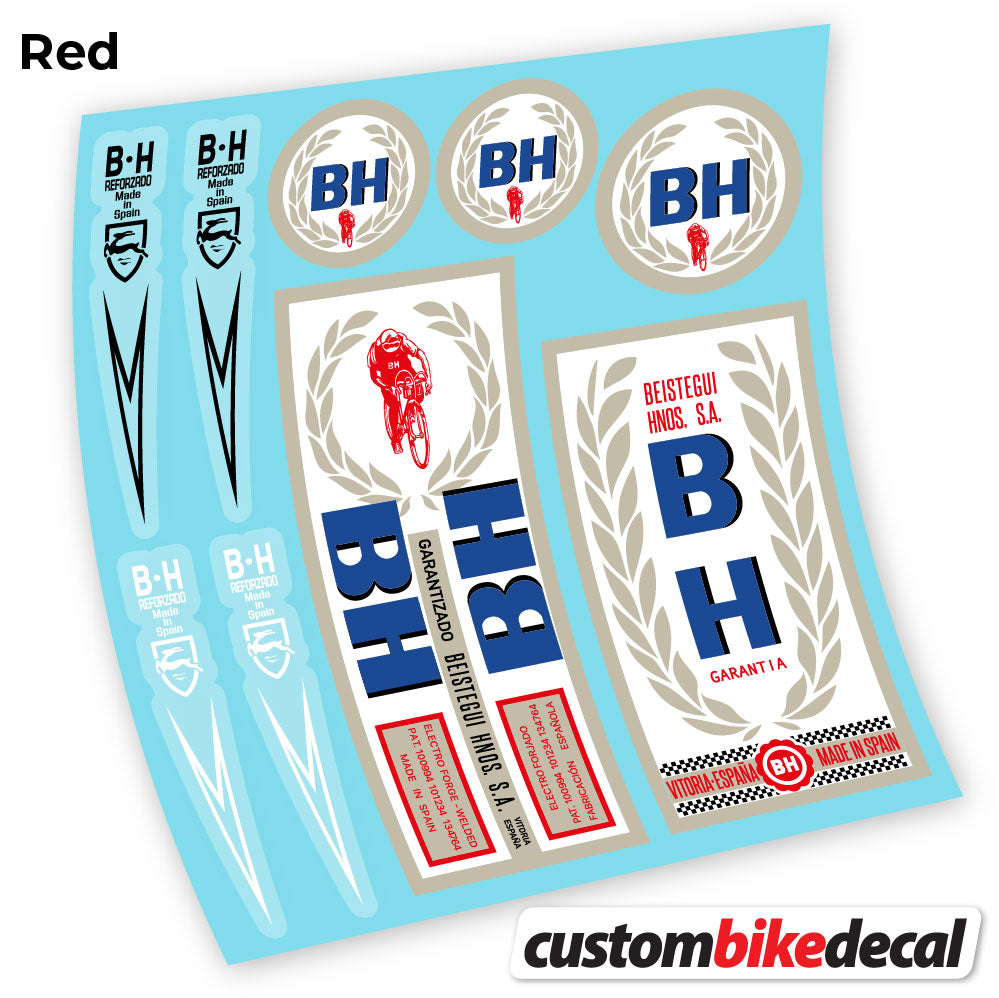 Red decal for BH 1970 Classic frame – bike sticker vinyl