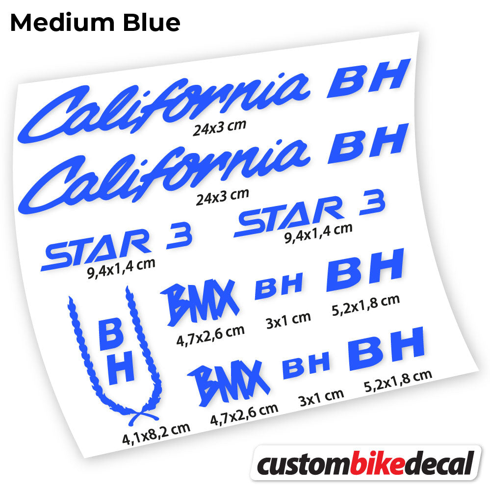 Medium Blue decal for BH Star 3 Classic frame – bike sticker vinyl