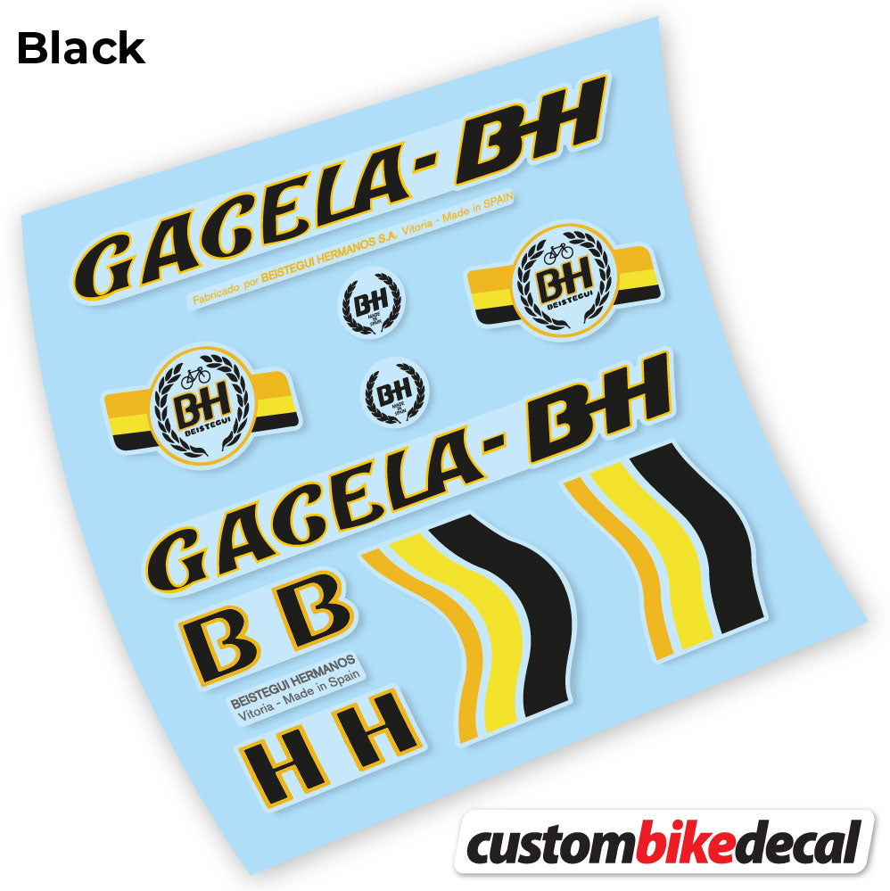Black decal for BH Gacela frame – bike sticker vinyl