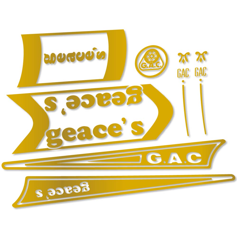Stickers G.A.C. Geace's, vintage compatibles Autocollants Vintage