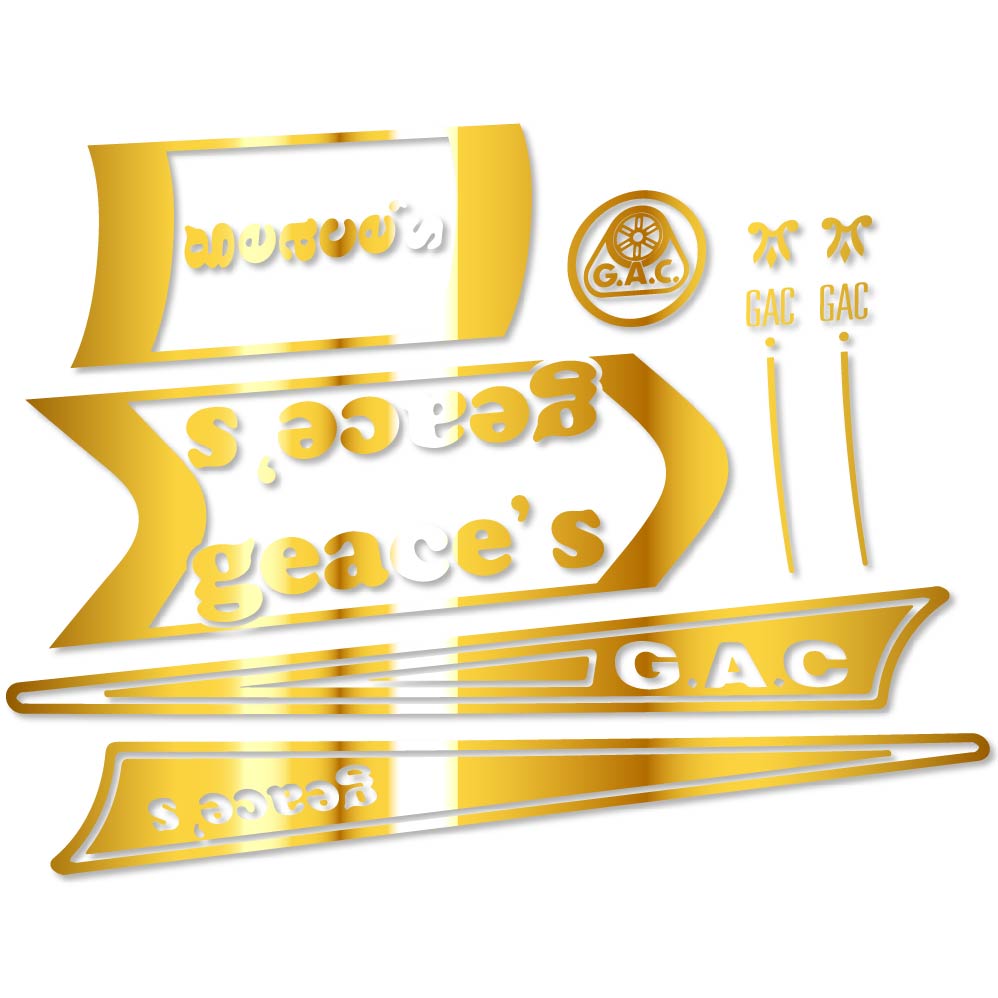 Stickers G.A.C. Geace's, vintage compatibles Autocollants Vintage