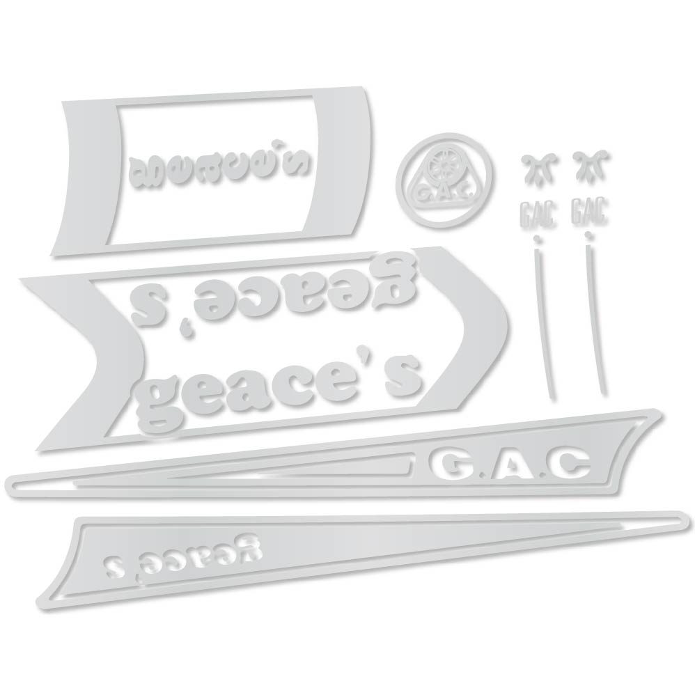 Stickers G.A.C. Geace's, vintage compatibles Autocollants Vintage