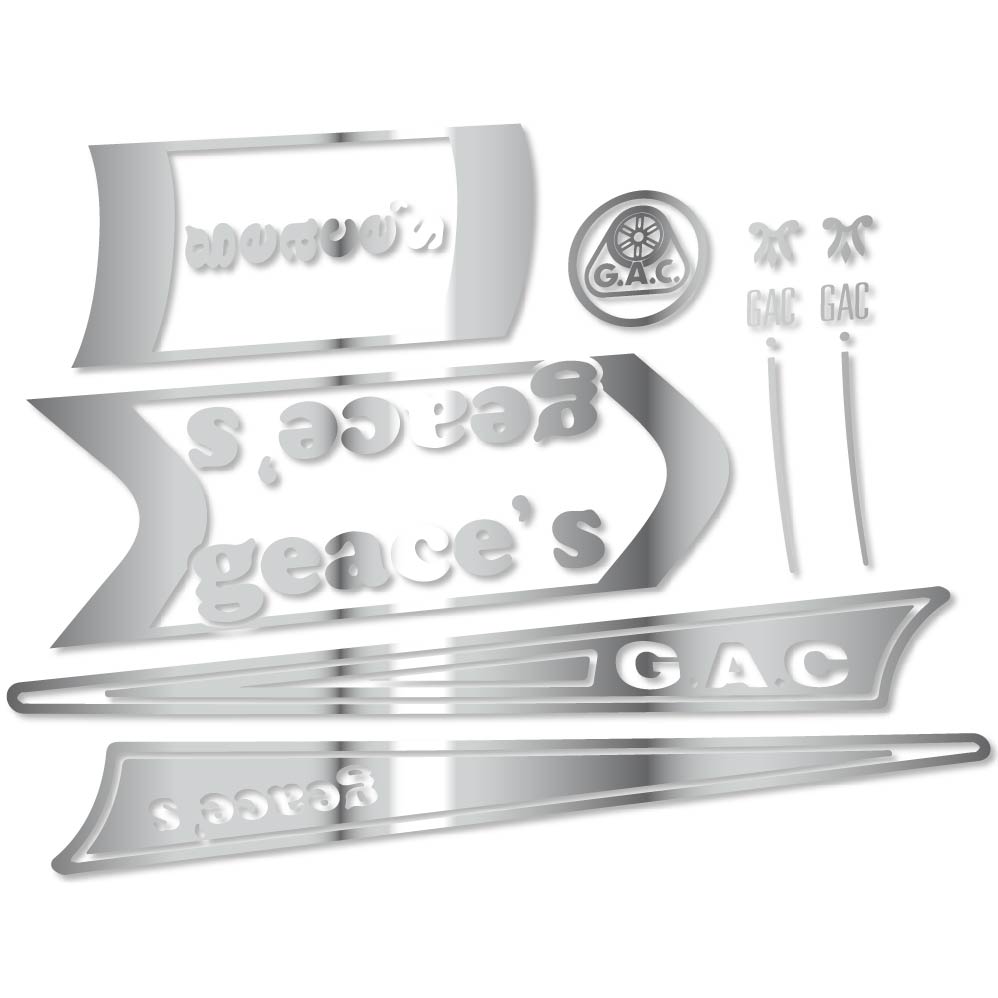 Stickers G.A.C. Geace's, vintage compatibles Autocollants Vintage