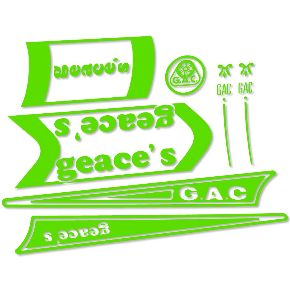 Stickers G.A.C. Geace's, vintage compatibles Autocollants Vintage
