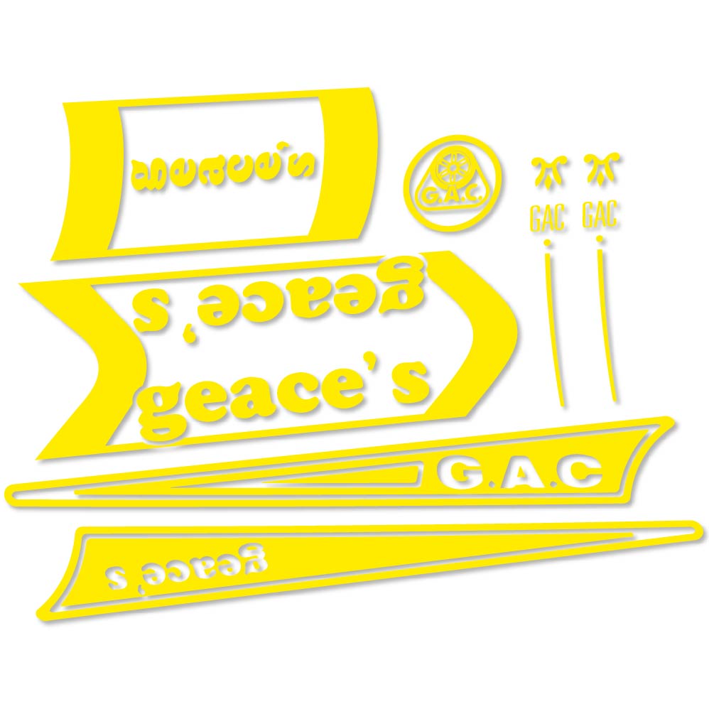 Stickers G.A.C. Geace's, vintage compatibles Autocollants Vintage