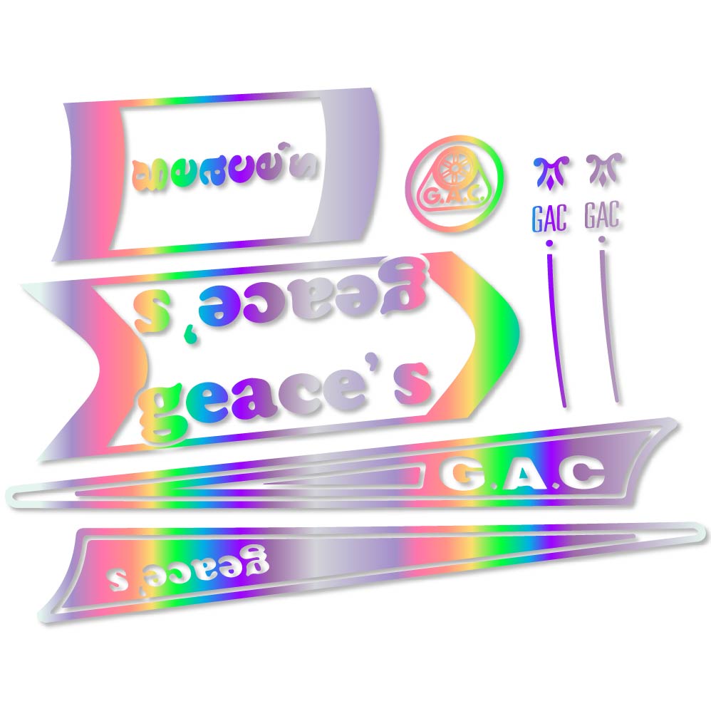Stickers G.A.C. Geace's, vintage compatibles Autocollants Vintage