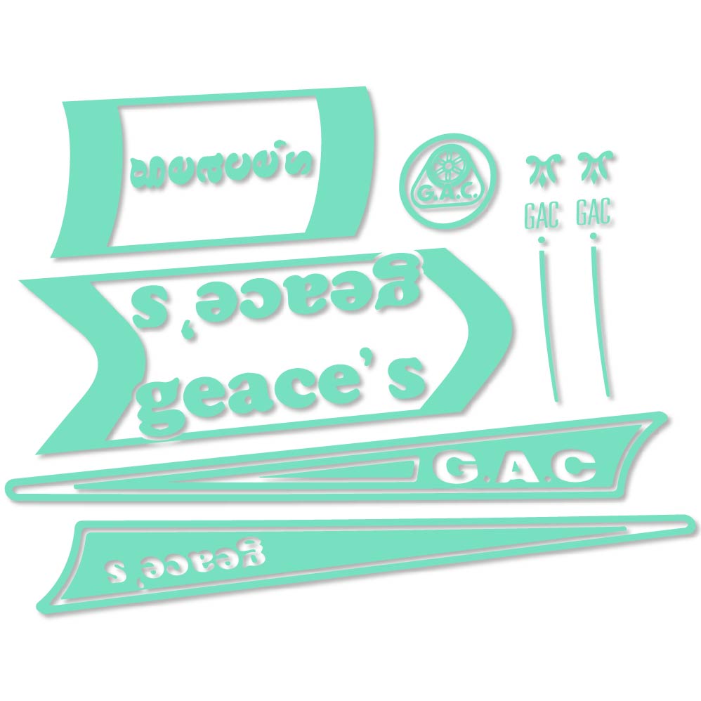 Stickers G.A.C. Geace's, vintage compatibles Autocollants Vintage