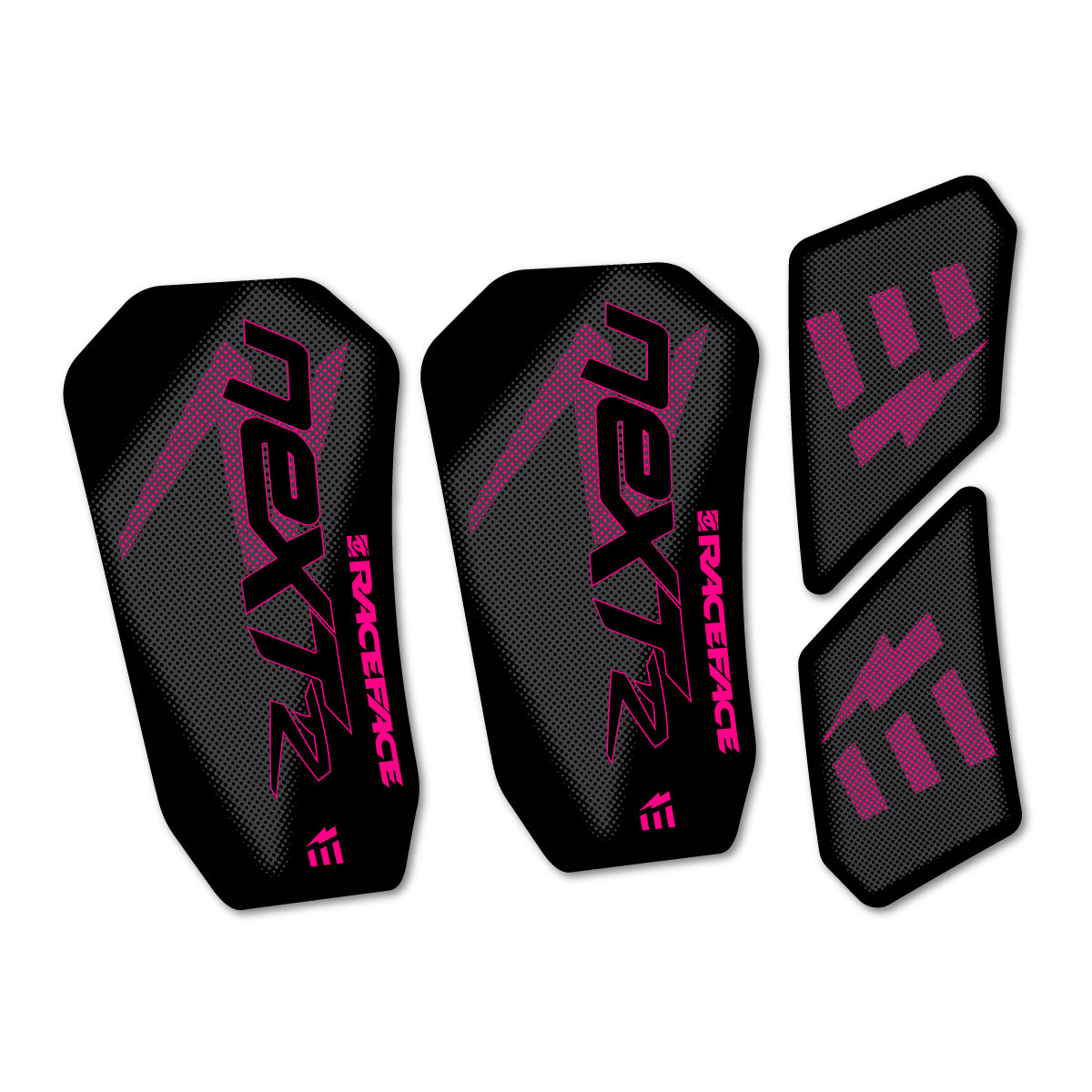 Stickers compatibles RaceFace NEXT R Ebike Custom Crank 2020-2025 pour pédalier – autocollants vinyle - Rose Fluo