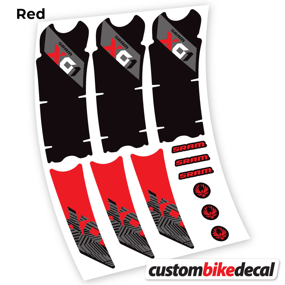 Red decal for Sram Eagle X01 2018 crankset – bike sticker vinyl