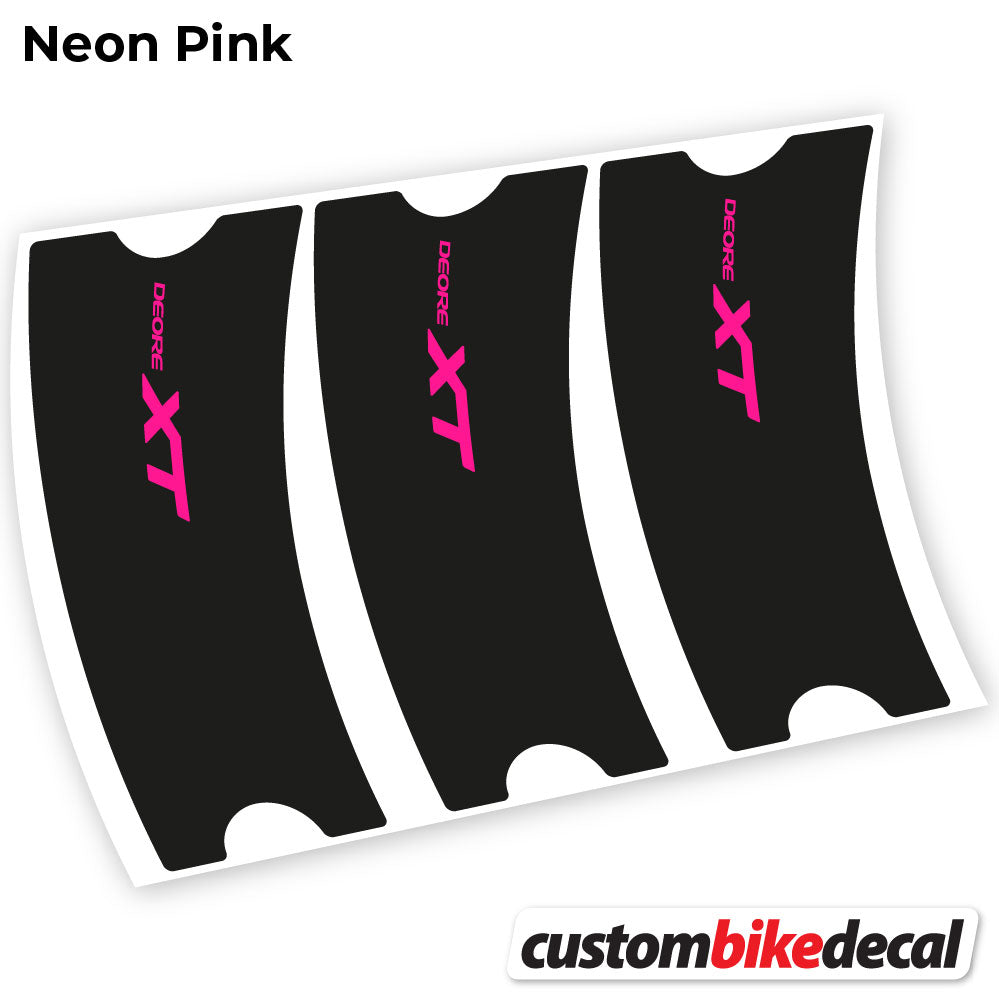 Neon Pink decal for Shimano Deore XT Connecting Rods crankset – bike sticker vinyl