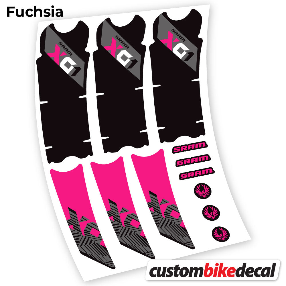 Fuchsia decal for Sram Eagle X01 2018 crankset – bike sticker vinyl