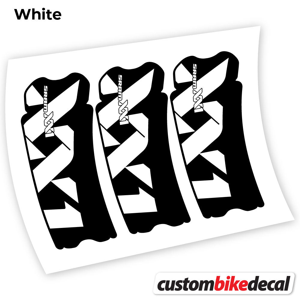 White decal for Sram XX1 Connecting Rod crankset – bike sticker vinyl