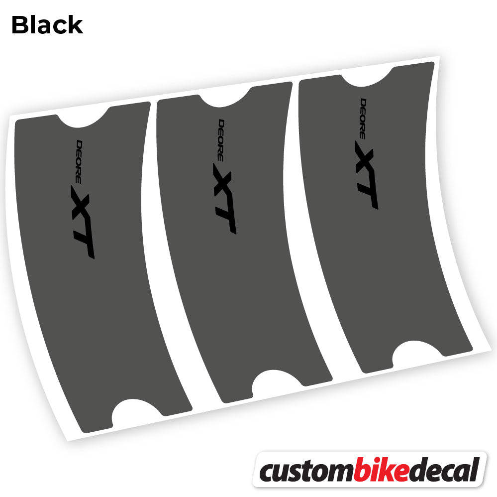Matte Black+Gloss Black decal for Shimano Deore XT Connecting Rods crankset – bike sticker vinyl