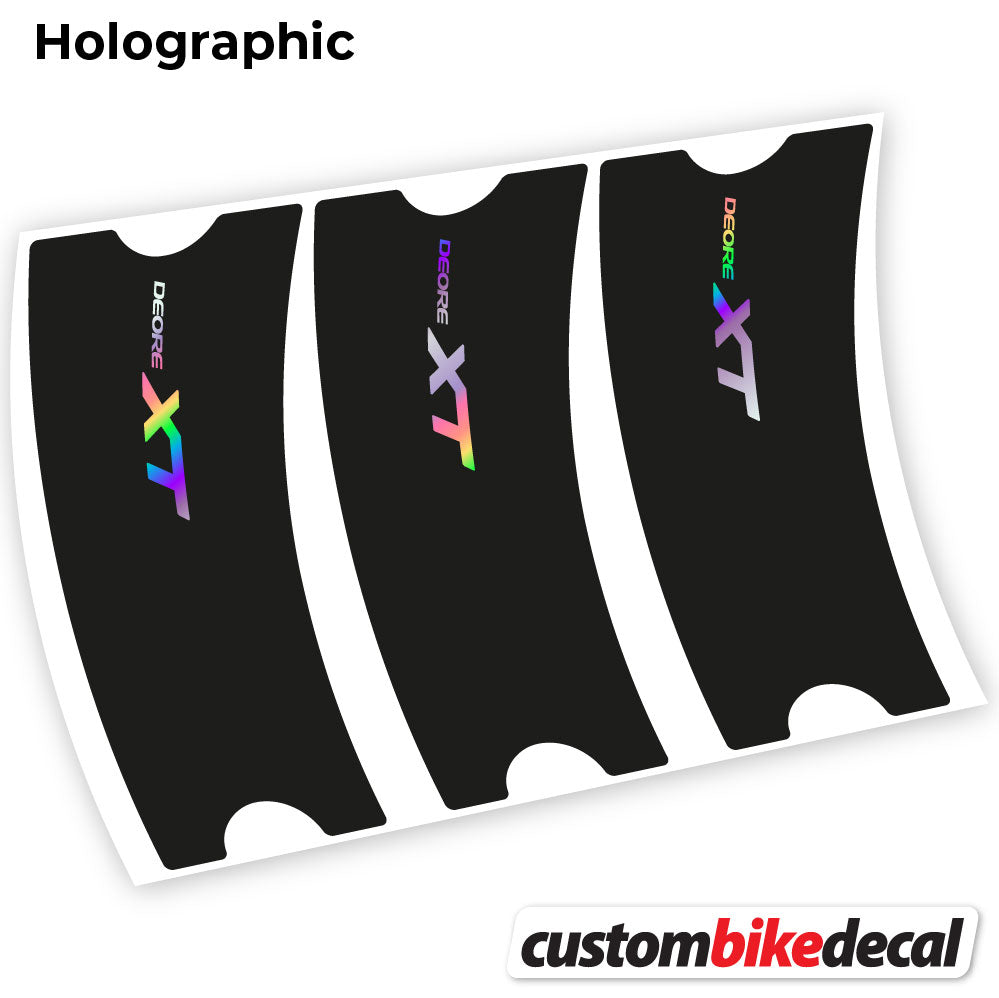 Hollographic decal for Shimano Deore XT Connecting Rods crankset – bike sticker vinyl