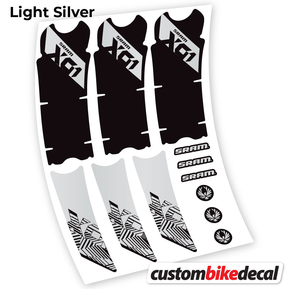 Light Silver decal for Sram Eagle X01 2018 crankset – bike sticker vinyl