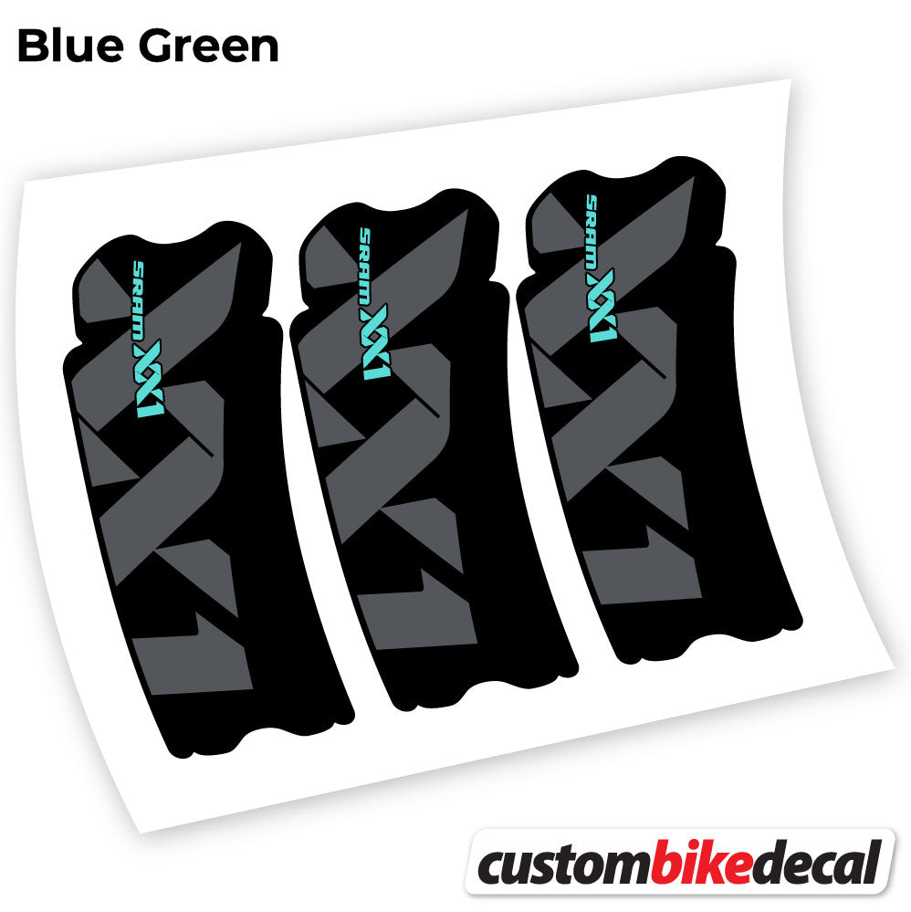 Blue Green decal for Sram XX1 Connecting Rod crankset – bike sticker vinyl