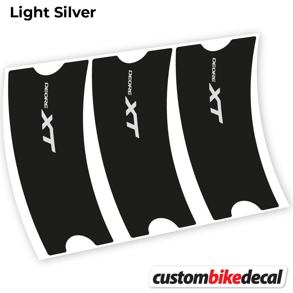 Light Silver decal for Shimano Deore XT Connecting Rods crankset – bike sticker vinyl