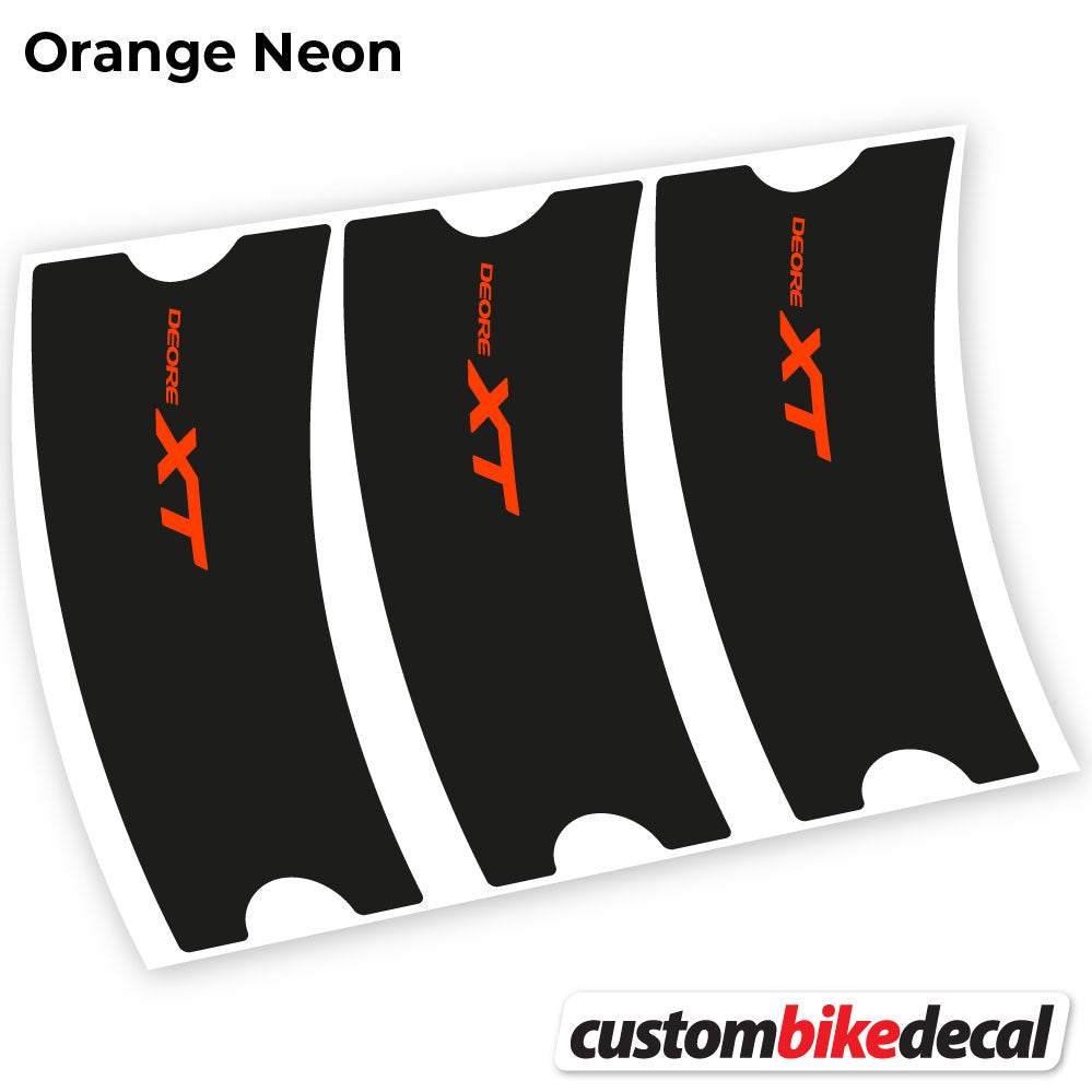 Orange Neon decal for Shimano Deore XT Connecting Rods crankset – bike sticker vinyl