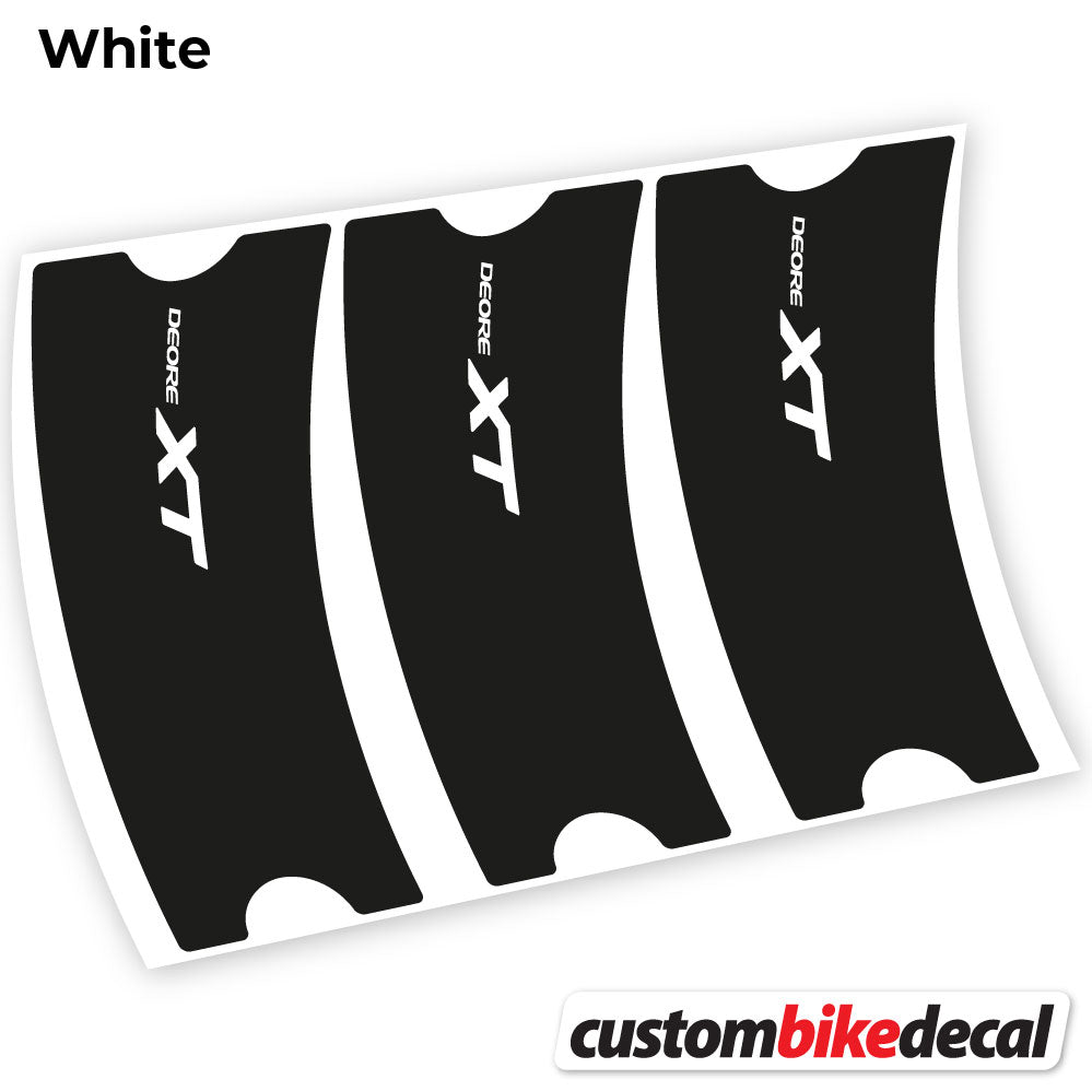 White decal for Shimano Deore XT Connecting Rods crankset – bike sticker vinyl