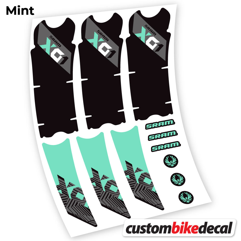 Mint decal for Sram Eagle X01 2018 crankset – bike sticker vinyl
