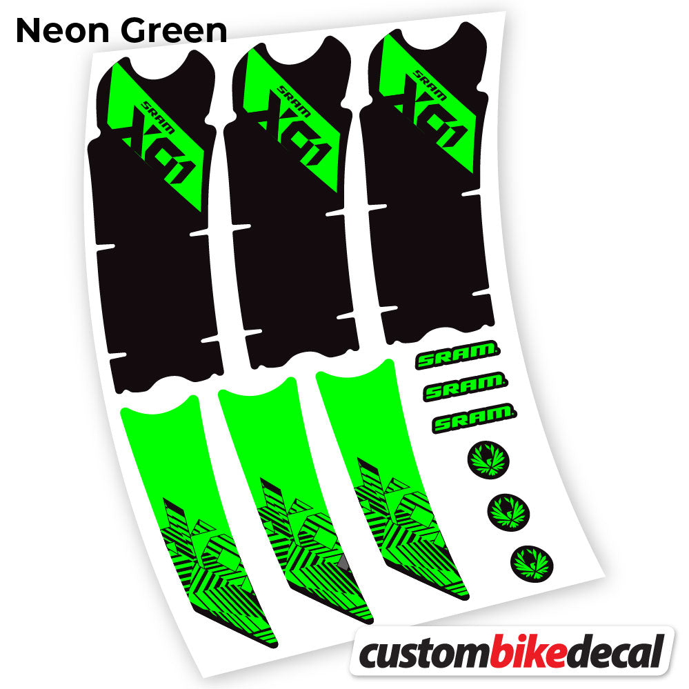 Neon Green decal for Sram Eagle X01 2018 crankset – bike sticker vinyl