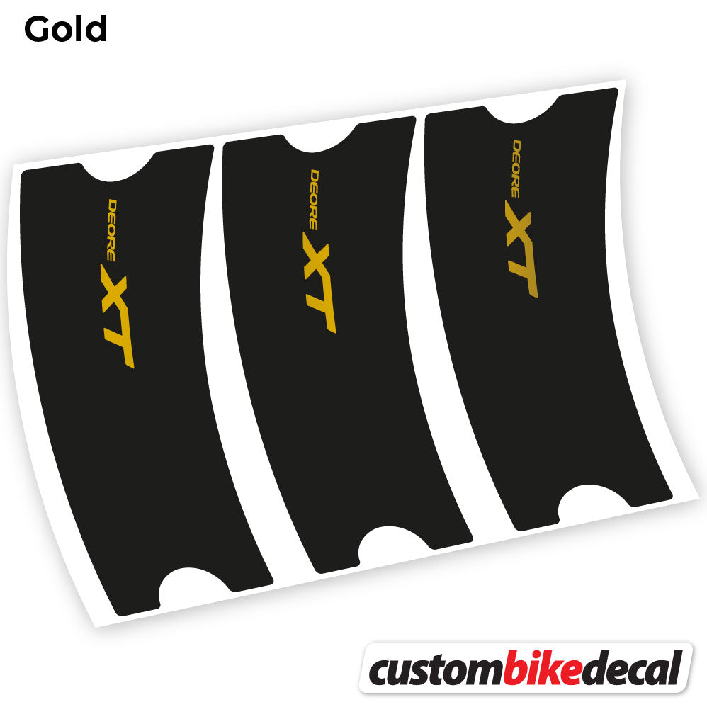 Gold decal for Shimano Deore XT Connecting Rods crankset – bike sticker vinyl