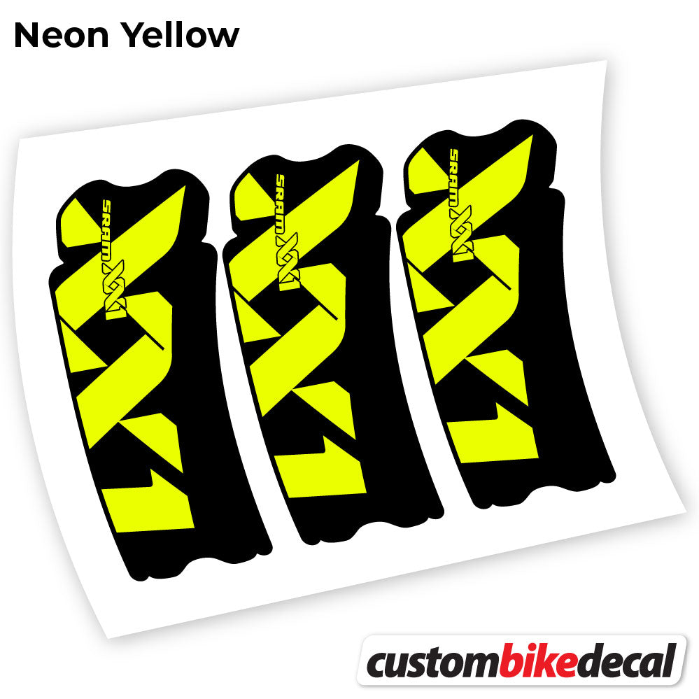 Neon Yellow decal for Sram XX1 Connecting Rod crankset – bike sticker vinyl
