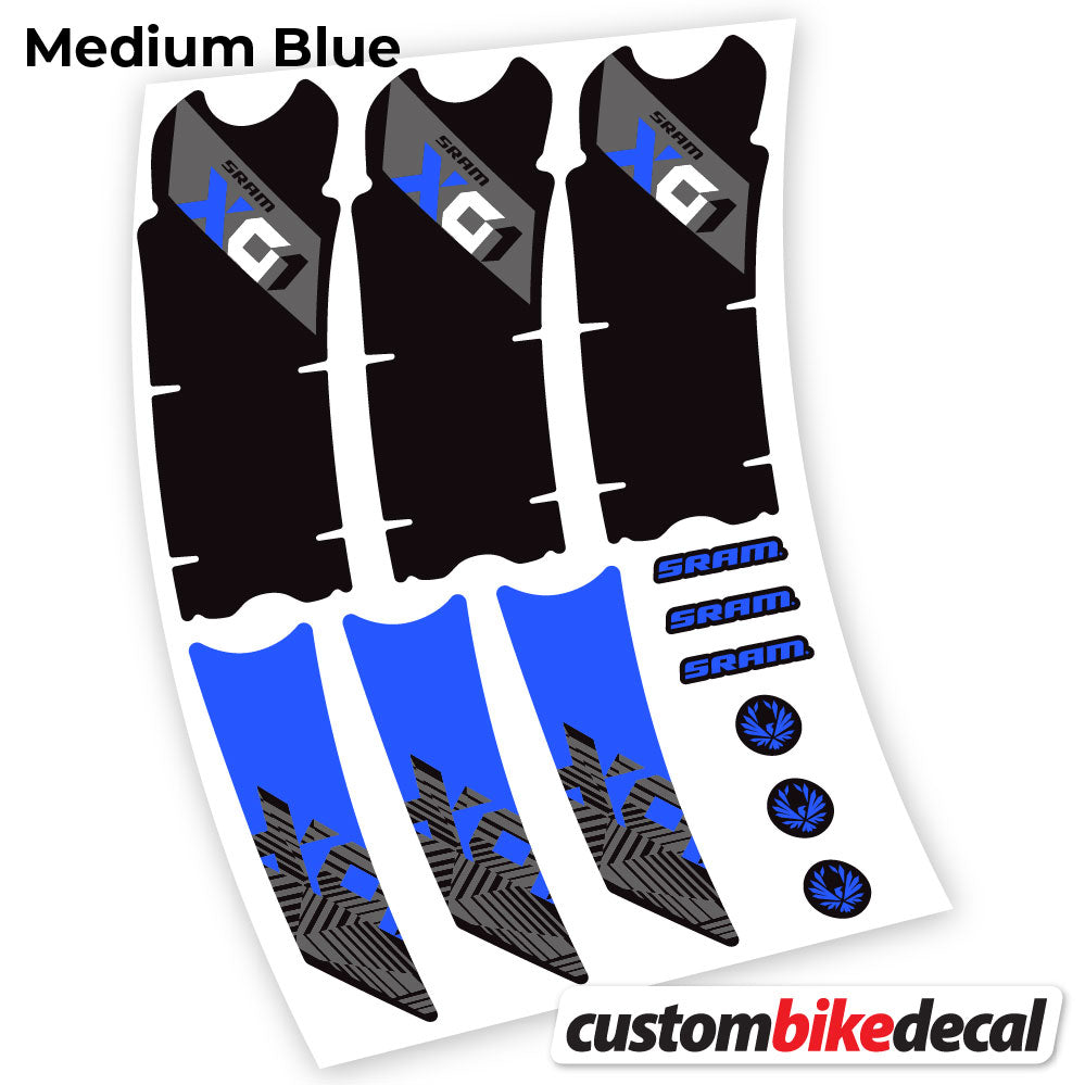 Medium Blue decal for Sram Eagle X01 2018 crankset – bike sticker vinyl