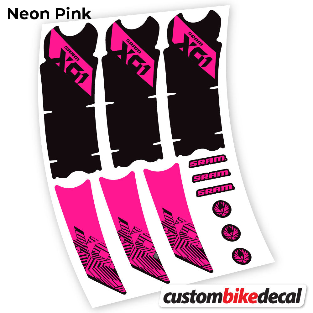 Neon Pink decal for Sram Eagle X01 2018 crankset – bike sticker vinyl