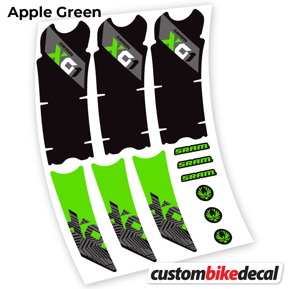 Apple Green decal for Sram Eagle X01 2018 crankset – bike sticker vinyl