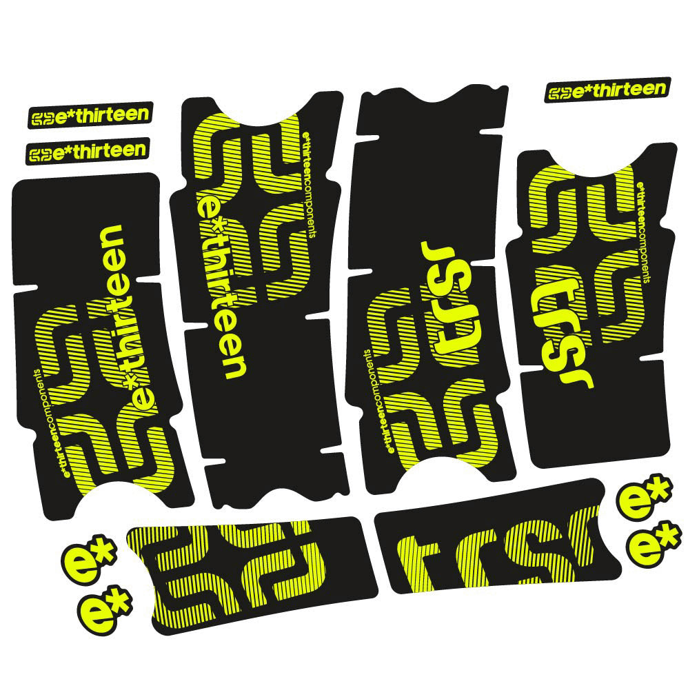 Stickers Ethirteen TRS Race Carbon compatibles Autocollants pédalier