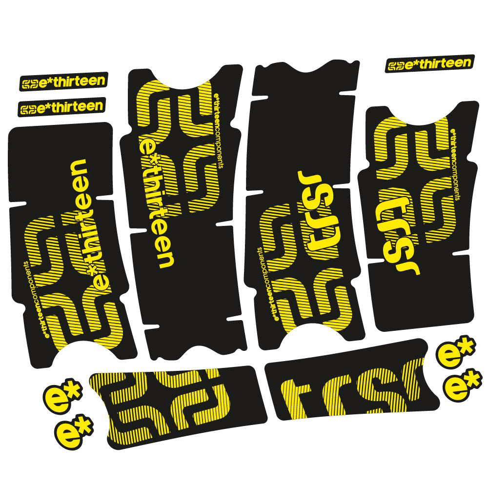 Stickers Ethirteen TRS Race Carbon compatibles Autocollants pédalier