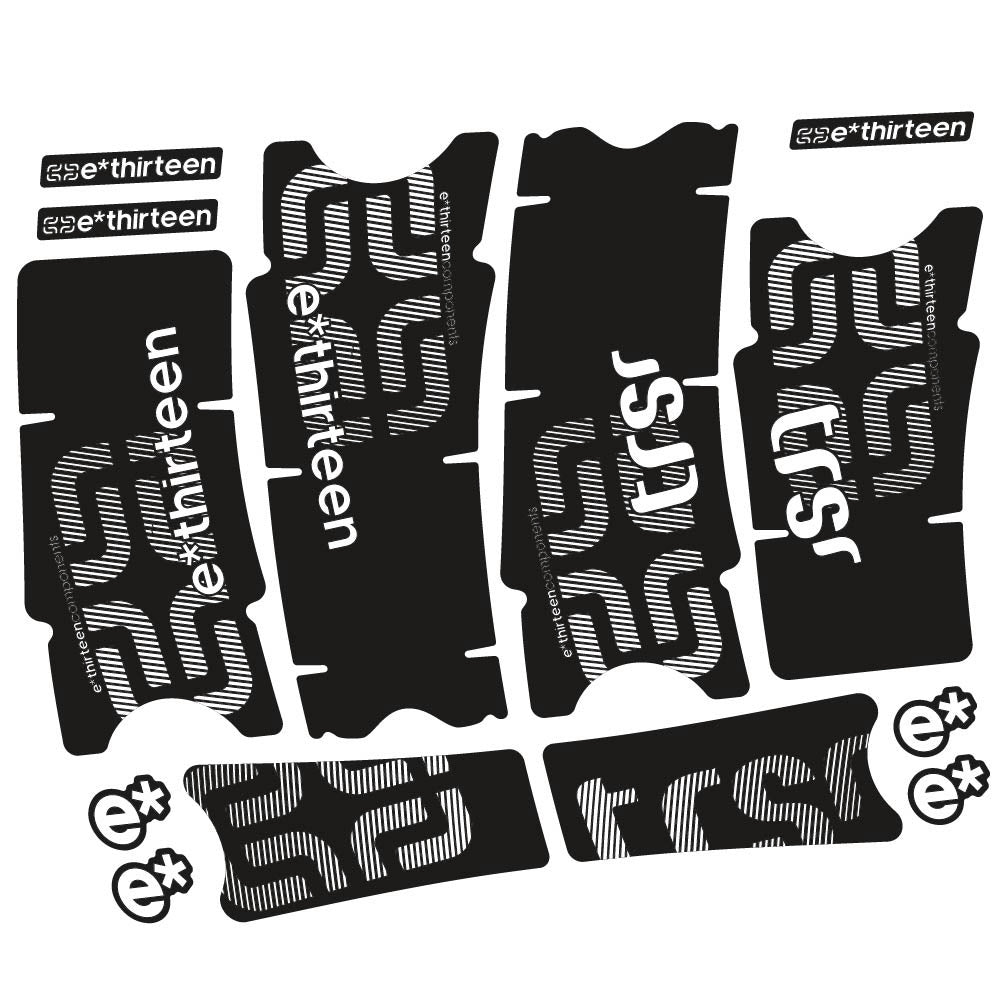 Stickers Ethirteen TRS Race Carbon compatibles Autocollants pédalier