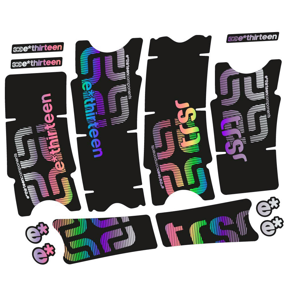 Stickers Ethirteen TRS Race Carbon compatibles Autocollants pédalier