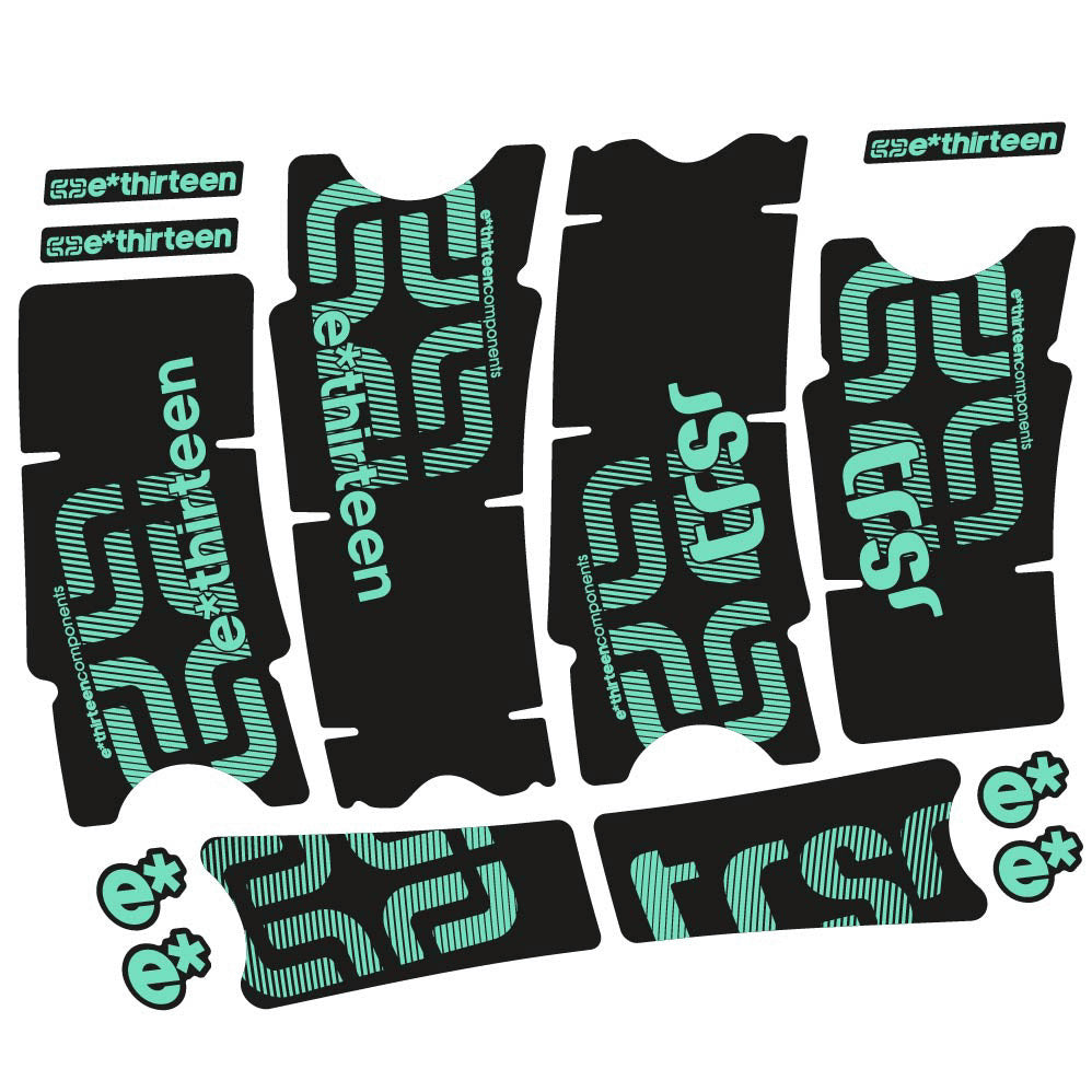 Stickers Ethirteen TRS Race Carbon compatibles Autocollants pédalier