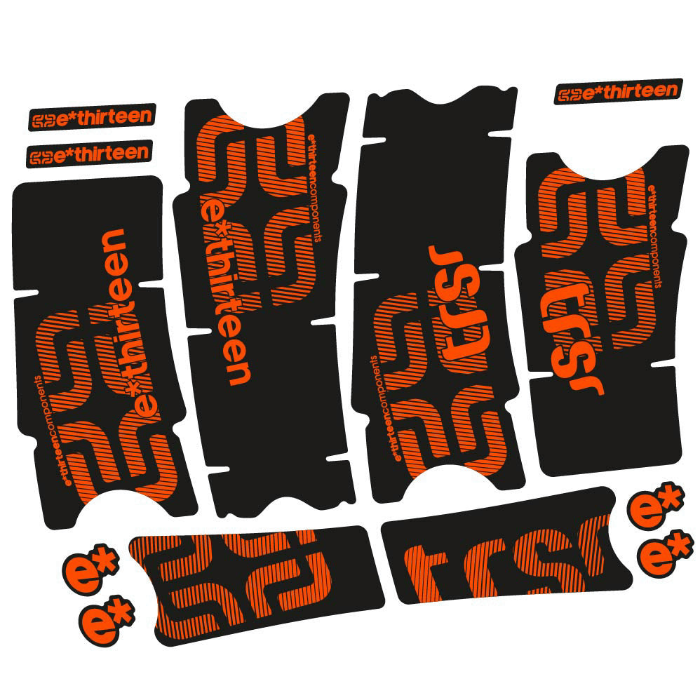 Stickers Ethirteen TRS Race Carbon compatibles Autocollants pédalier