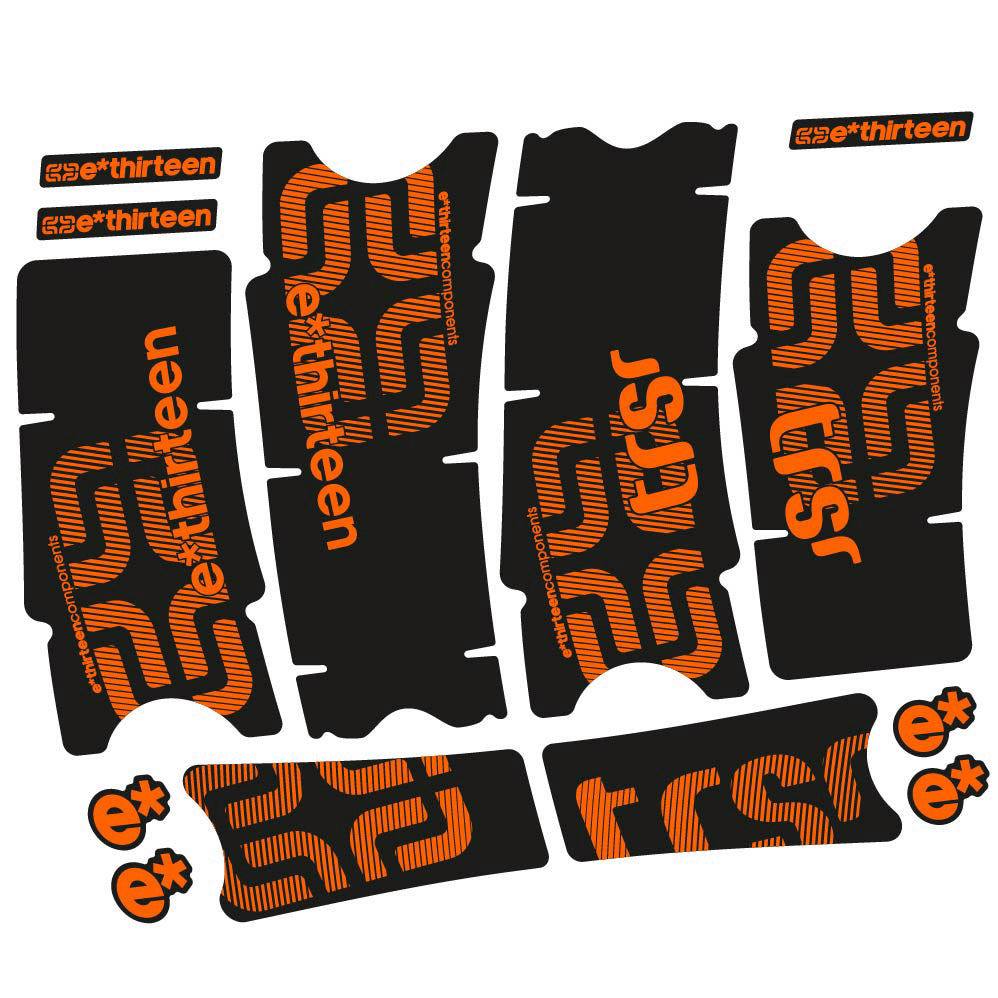 Stickers Ethirteen TRS Race Carbon compatibles Autocollants pédalier