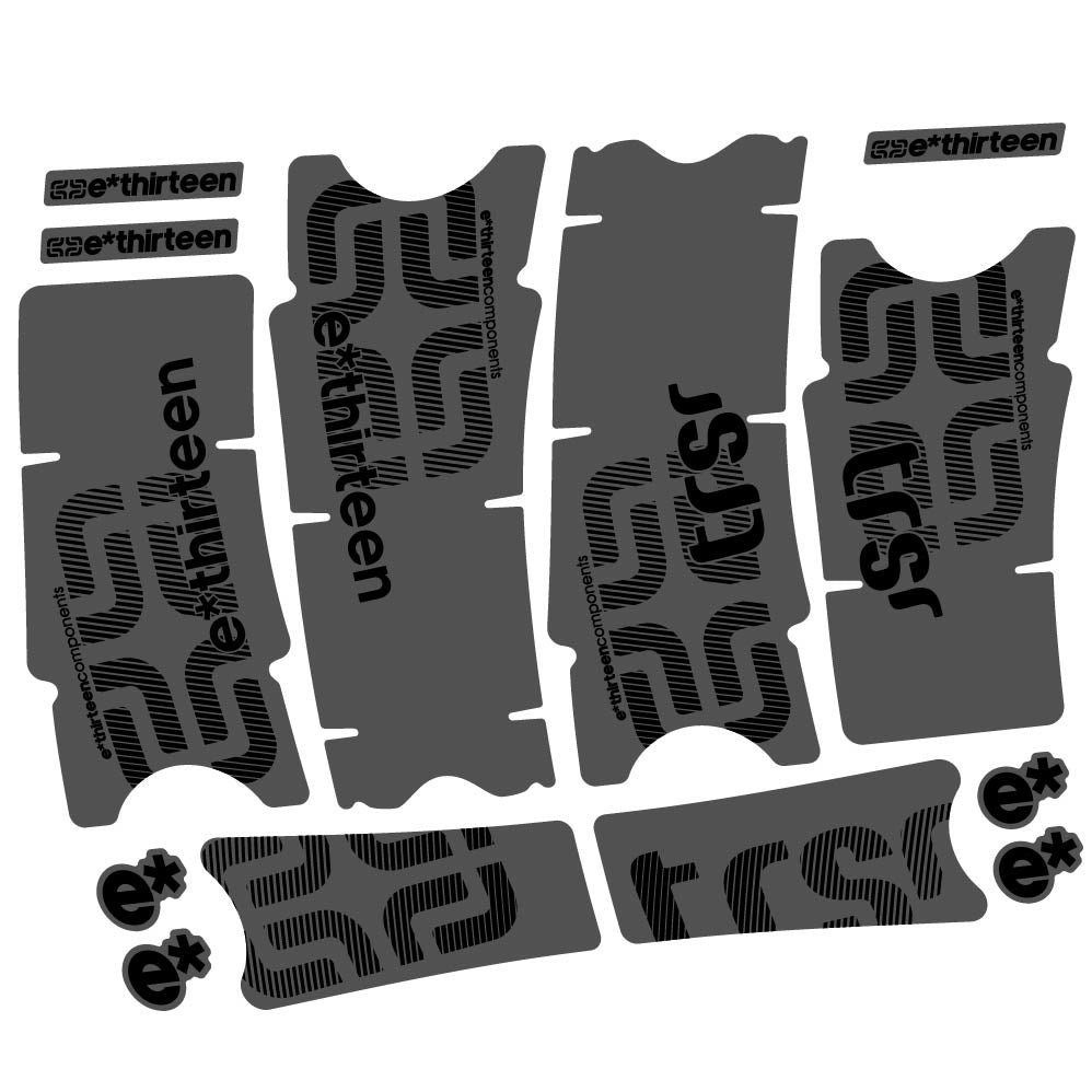 Stickers Ethirteen TRS Race Carbon compatibles Autocollants pédalier