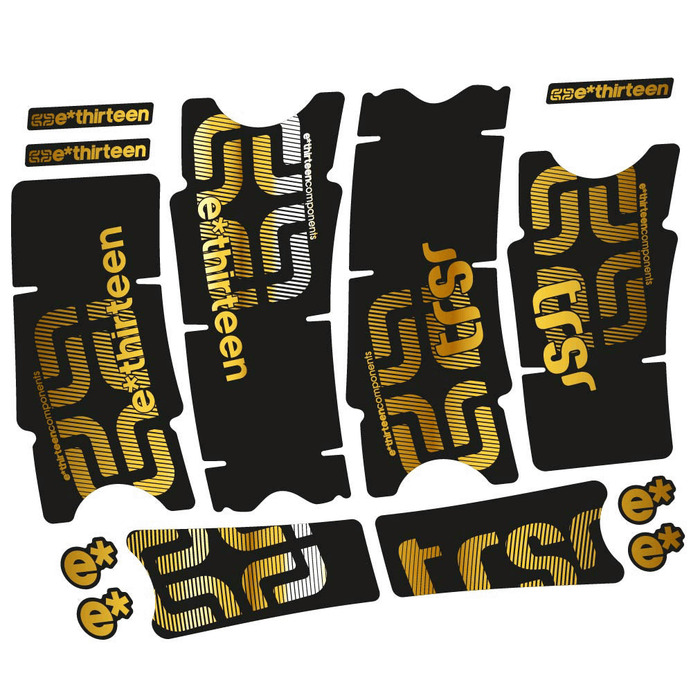 Stickers Ethirteen TRS Race Carbon compatibles Autocollants pédalier