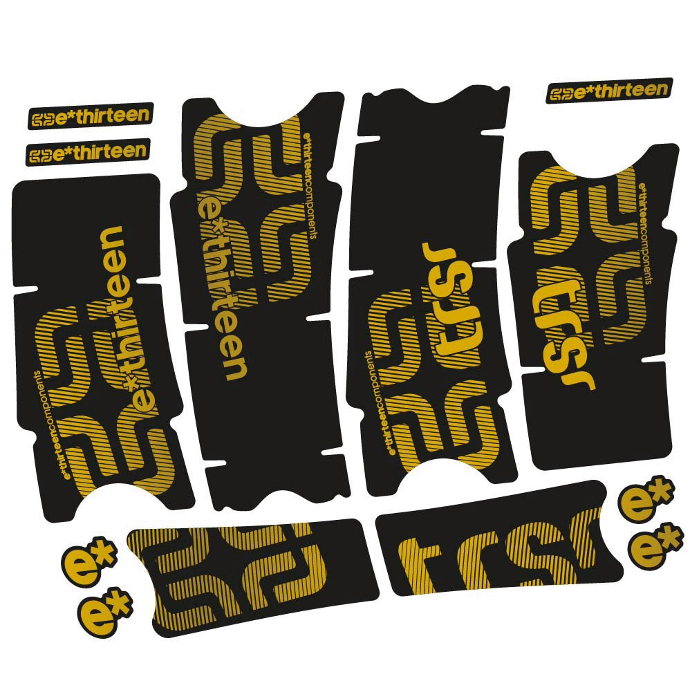 Stickers Ethirteen TRS Race Carbon compatibles Autocollants pédalier