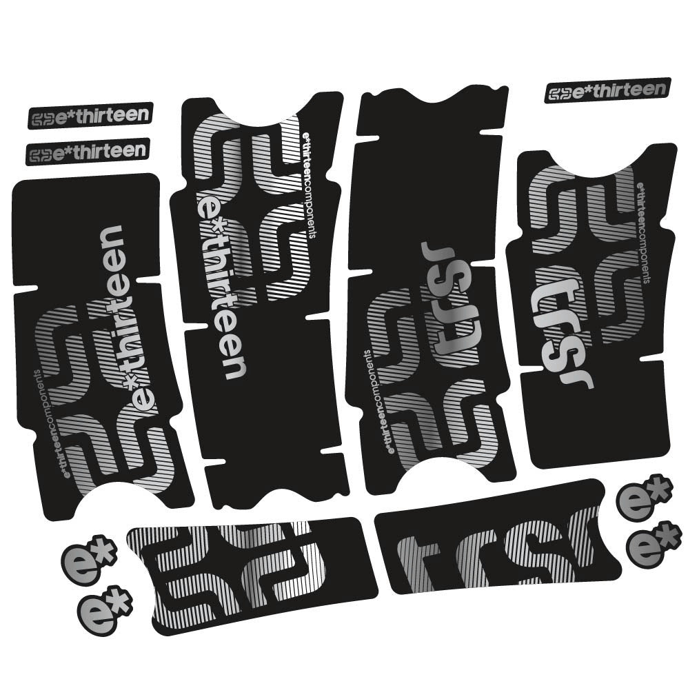 Stickers Ethirteen TRS Race Carbon compatibles Autocollants pédalier
